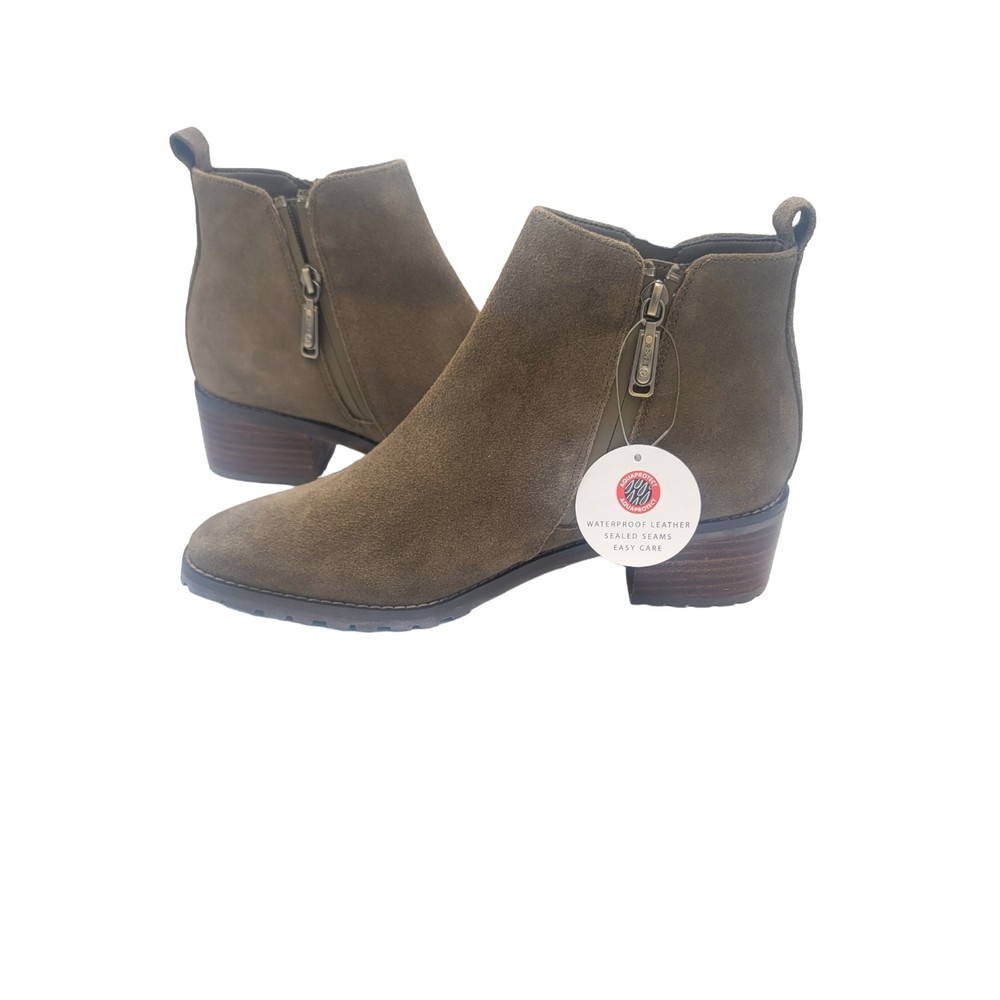 Blondo Women's Waterproof Suede Samara Ankle Boot Olive 8.5 US